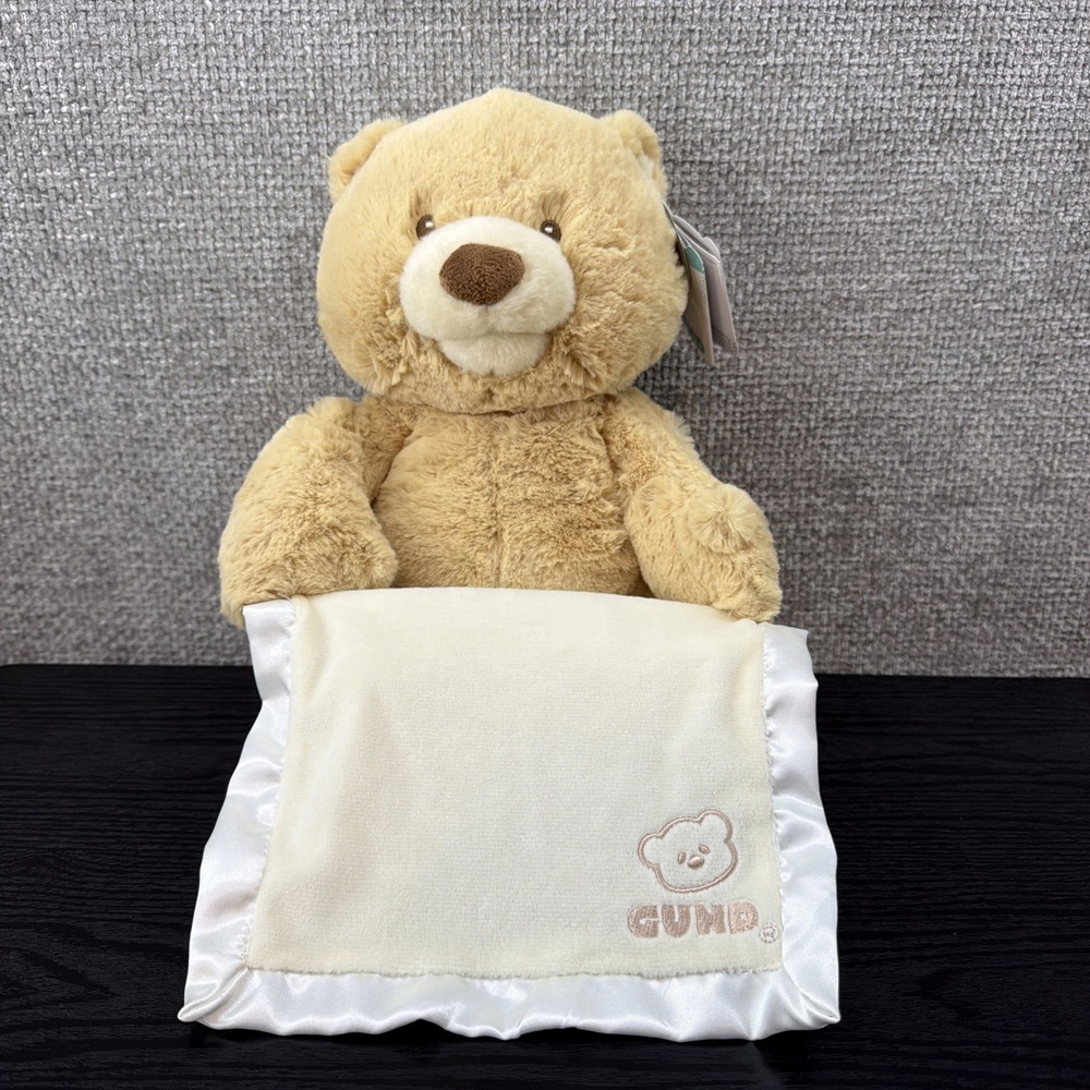GUND Peek-A-Boo Teddy Bear Plush Animated Stuffed Animal Baby Toy Talks NEW